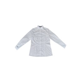 Design White Women's Business Collar Shirt Customized Waist Slim Ladies Suit Shirt Team Uniform Shirt Specialist Shop Eu Yan Sang R396 Design White Women's Business Collar Shirt Customized Waist Slim Ladies Suit Shirt Team Uniform Shirt Specialist Shop Eu Yan Sang R396